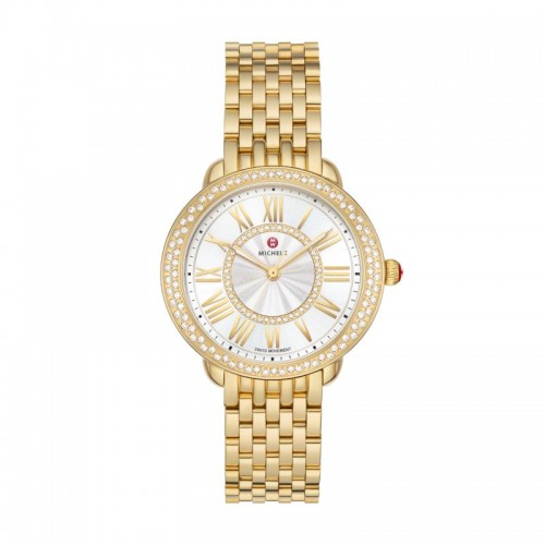 Serein Mid 18k Gold-Plated Diamond Watch