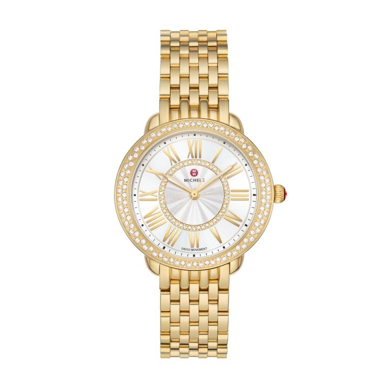 Serein Mid 18k Gold-Plated Diamond Watch