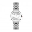 Michele Meggie Diamond Dial Stainless Steel Watch
