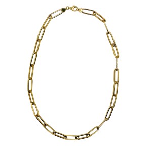 Laurenti 14k gold paperclip chain