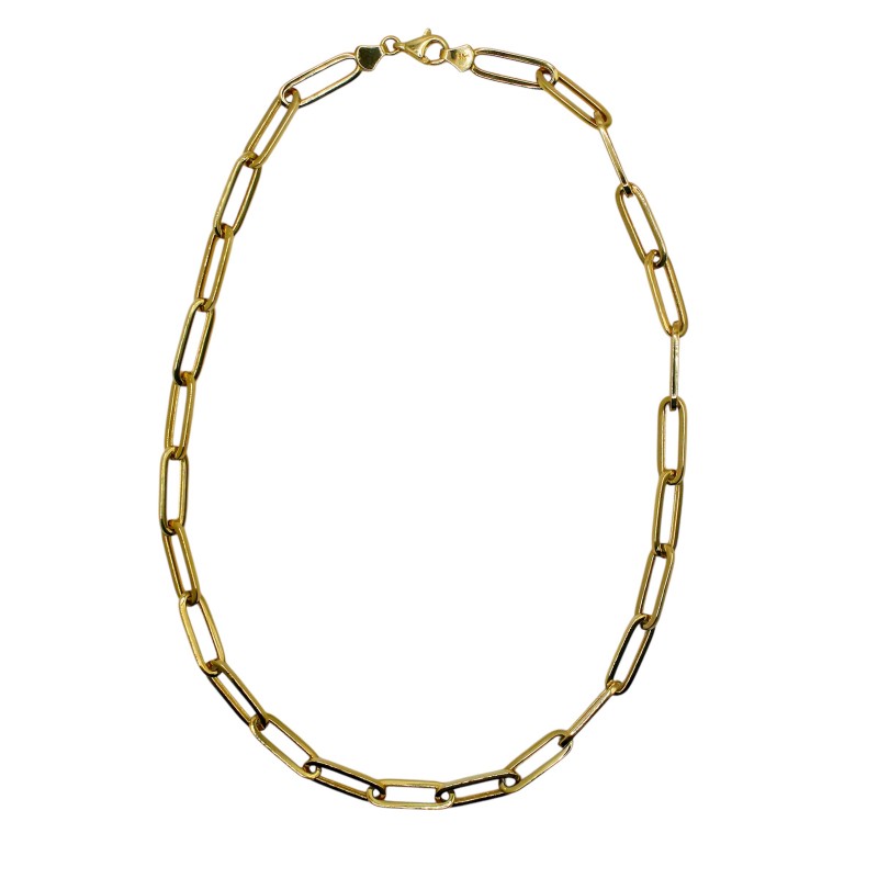 Laurenti 14k gold paperclip chain